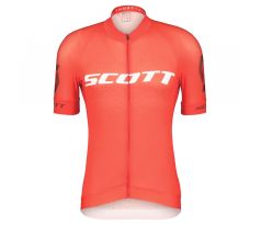 SCOTT RC PRO SS Pánsky cyklistický dres Farba: fiery red/white vrľkosť L