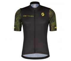 Cyklistický dres SCOTT RC TEAM 10 SS black/suplphur yellow