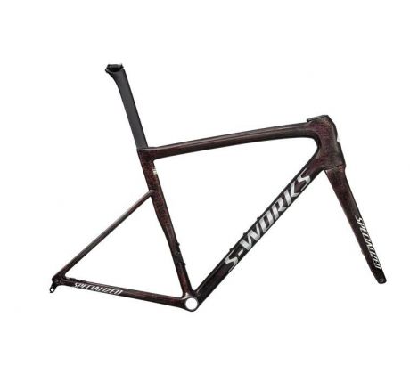 Rám S-Works Tarmac SL8 2025 Gloss Carbon / Red To Gold Blurred Speckle / Metallic White Silver