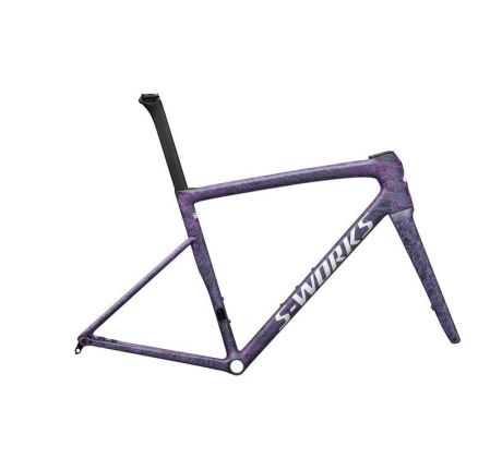 Rám S-Works Tarmac SL8 2025 Satin Carbon / Rebel Pink + Deep Lake Metallic Blurred Impasto / Gloss White